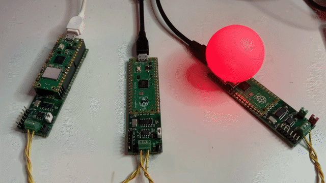 Cheerlights on a Raspberry Pi Pico using MQTT-SN over CAN bus