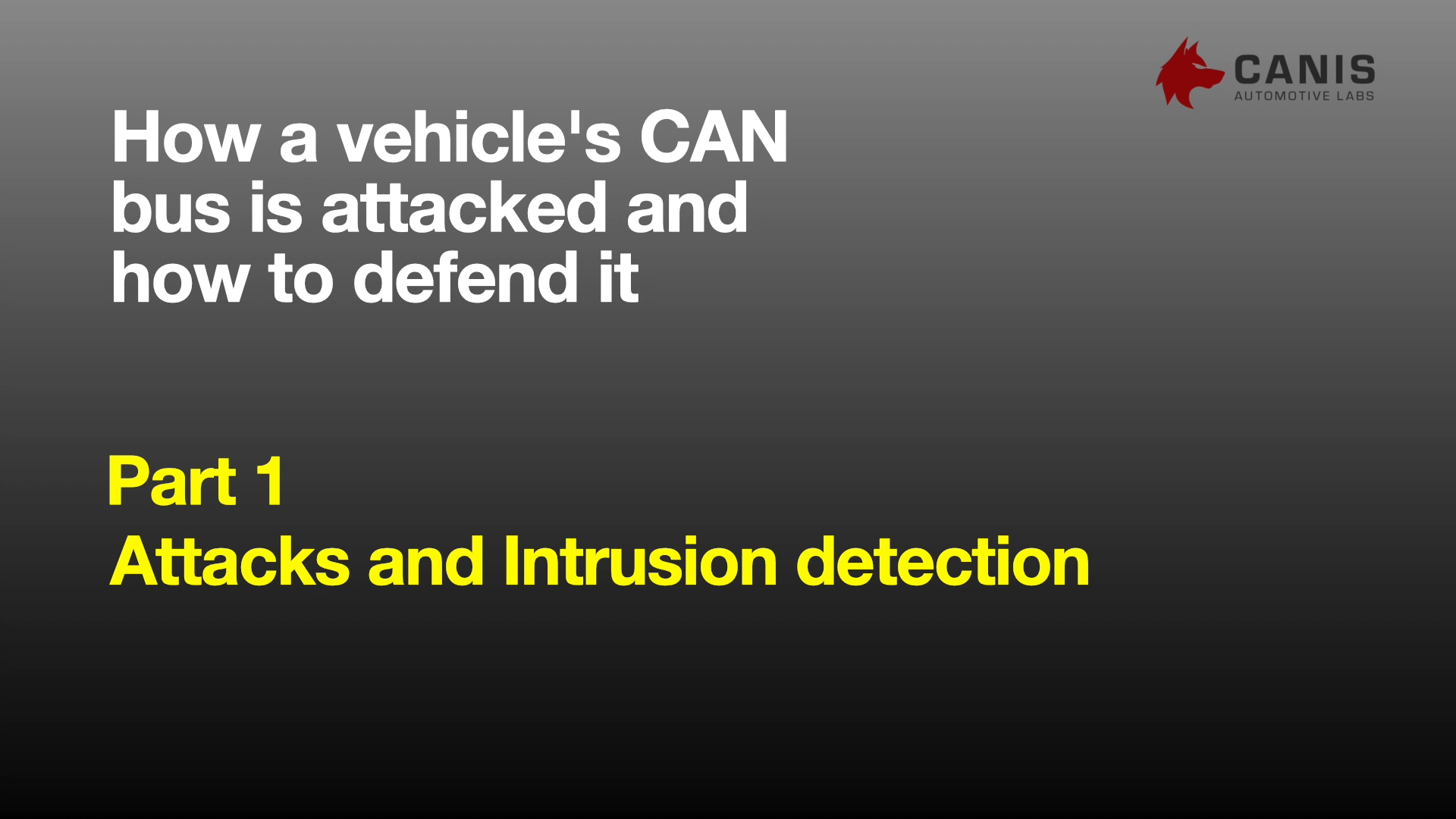 Defending the CAN bus Part 1: Attacks and intrusion detection